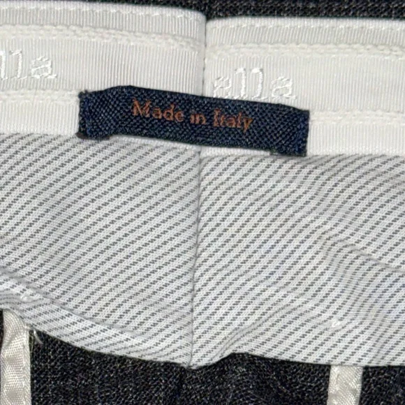 Zanella Curtis Wool Blend Dress Pants Size 36 Made in Italy Gray Tailored - Picture 9 of 11